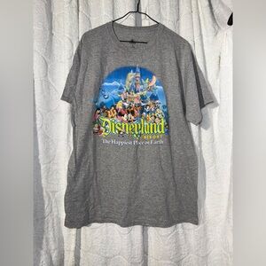 Disney Gray T-Shirt with Colorful Disneyland Print w&M size L Vintage